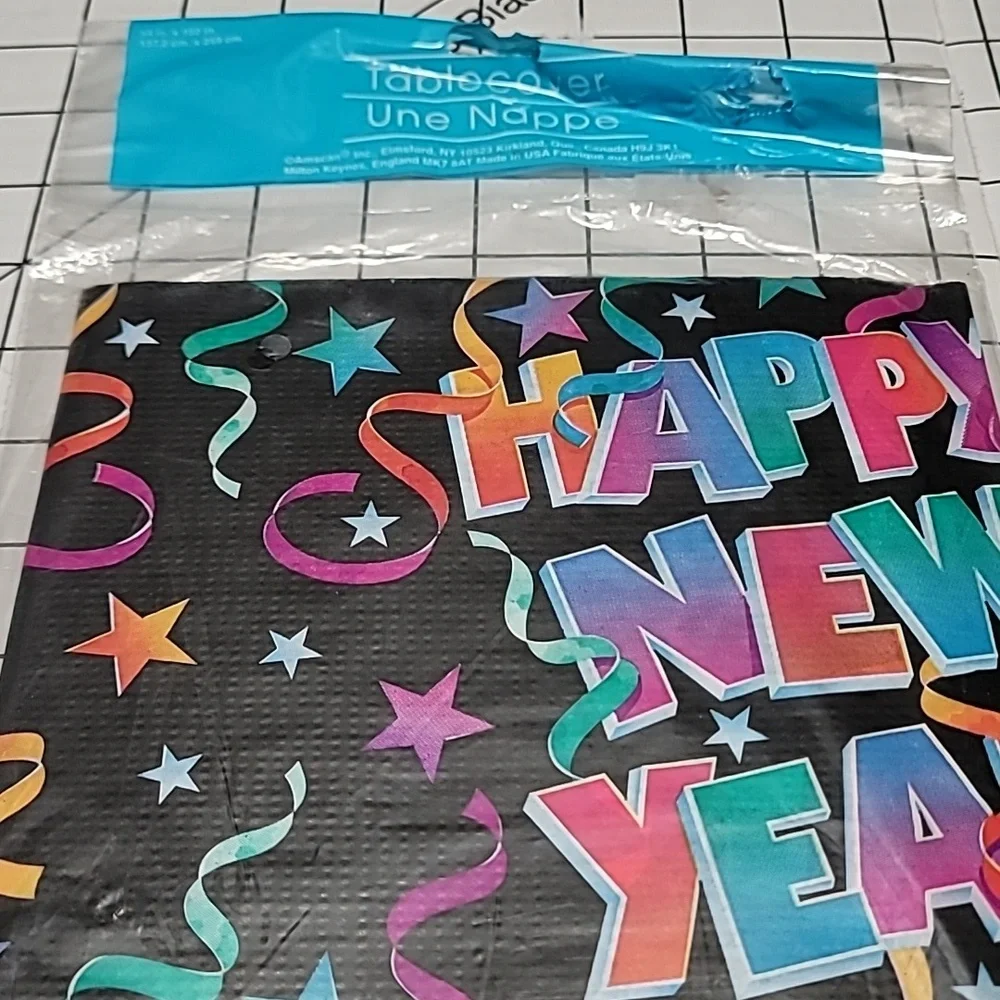 Happy New Year, Paper Table Cover 57939 by Trend Setters  NIP‎ 54